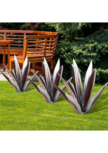 Tekila Rustik Heykel, Dıy Metal Agav Bitki, Rustik El Boyalı Metal Agav, Bahçe Yard Sanat Dekorasyon 65 cm (Yurt Dışından)
