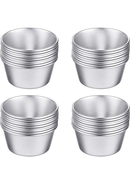 48 Parça Bireysel Kalıplar Puding Kalıpları Bardaklar Mini Çikolata Erimiş Tavalar Yapışmaz Cupcake Kek Kurabiye Puding Kalıbı (Yurt Dışından)