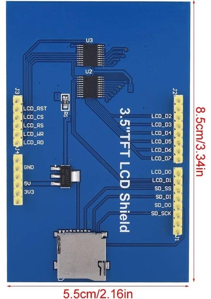 Ekran Modülü - & 2560 Board Için 3,5 Inç Tft LCD Ekran Modülü 480X320 (Renk: 1xlcd Ekran) (Yurt Dışından)