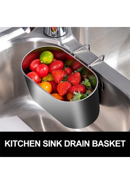 2x 304 Paslanmaz Çelik Mutfak Lavabo Drenaj Sepeti, Bulaşık Lavabo, Asılı Çöp Suyu Filtre Rafı, Filtre Rafı (Yurt Dışından) fırsatları