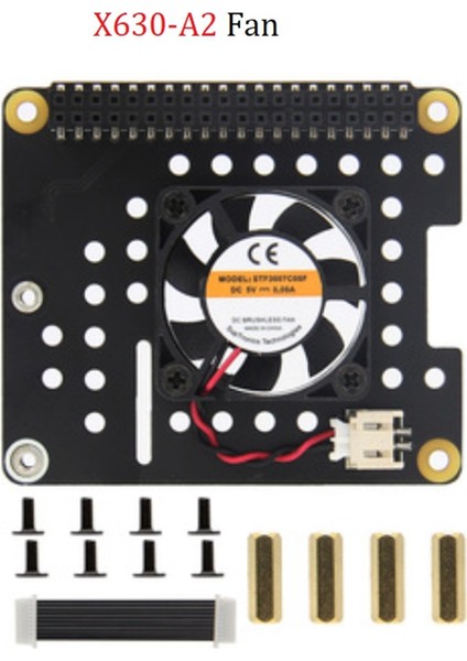 X630 Için -3b 4b Zero W Vb Için -2 X630-A2 Fan Genişletme Kartı ile Uyumlu (Yurt Dışından)