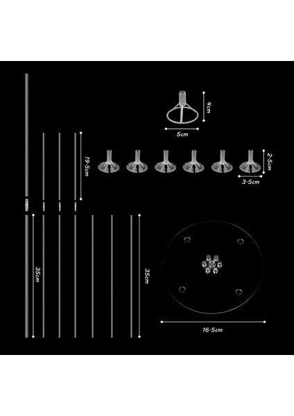 Balon Standı 6 Takım Plastik Standlı Balon Tutucu, Doğum Günü Partisi ve Düğün Kutlaması Için Yeniden Kullanılabilir (Yurt Dışından)