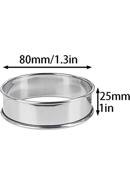 4 Adet Muffin Tart Yüzükler Çift Haddelenmiş Tart Yüzük Paslanmaz Çelik Muffin Yüzükler Gıda Yapımı Için Metal Yuvarlak Halka Kalıp (Yurt Dışından) modelleri