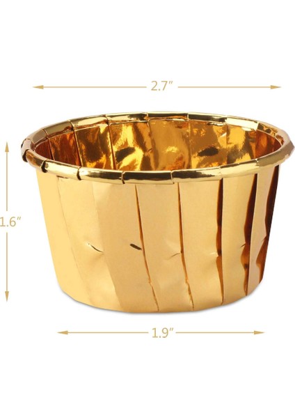 50 Adet Alüminyum Folyo Cupcake Bardak Tek Kullanımlık Muffin Gömlekleri Pişirme Bardak Alüminyum Cupcake Ucu Tava Ramekin Tutucular Küçük Puding Bardak-Altın (Yurt Dışından) modelleri