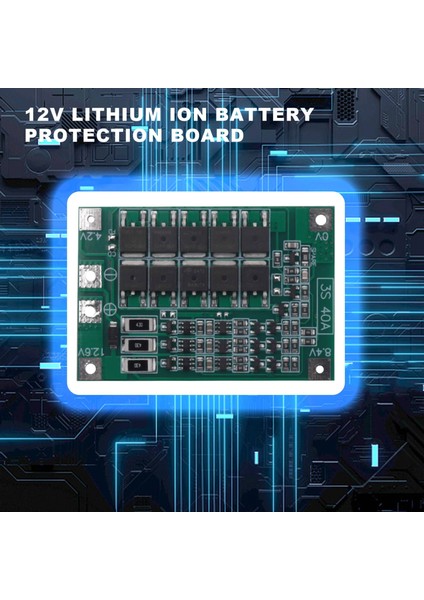 3s 40A Tornavida 12V Li-Ion 18650 Bms Pcm Koruma Levhası Bms Pcm Denge Liion Hücre Paketi Modülü ile (Yurt Dışından)