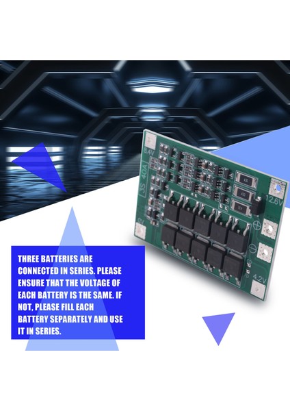 3s 40A Tornavida 12V Li-Ion 18650 Bms Pcm Koruma Levhası Bms Pcm Denge Liion Hücre Paketi Modülü ile (Yurt Dışından)
