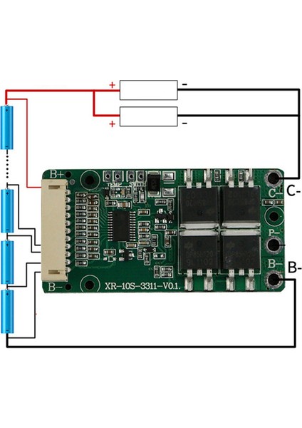 Bms 10S 36V 15A 18650 Li-Ion Lityum Şarj Koruma Levhası Pcb Pcm Escooter E-Bisiklet Şarjı Için Ortak Bağlantı Noktası (Yurt Dışından)