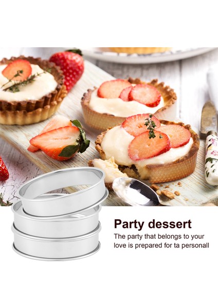 6'lı Paket 4 Inç Çift Haddelenmiş Ingiliz Muffin Halkaları, Paslanmaz Çelik Krumpet Halkaları, Tart Halkaları, Yuvarlak (Yurt Dışından) fırsatları