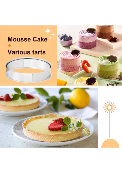 6'lı Paket 4 Inç Çift Haddelenmiş Ingiliz Muffin Halkaları, Paslanmaz Çelik Krumpet Halkaları, Tart Halkaları, Yuvarlak (Yurt Dışından) indirimleri
