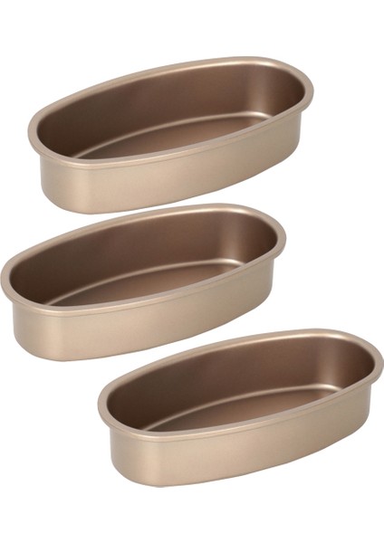 3 Parça Yapışmaz Oval Şekil Kek Tava Cheesecake Somun Ekmek Kalıp Fırın Tepsisi Fırın ve Pişirme Için (Yurt Dışından) fiyatları