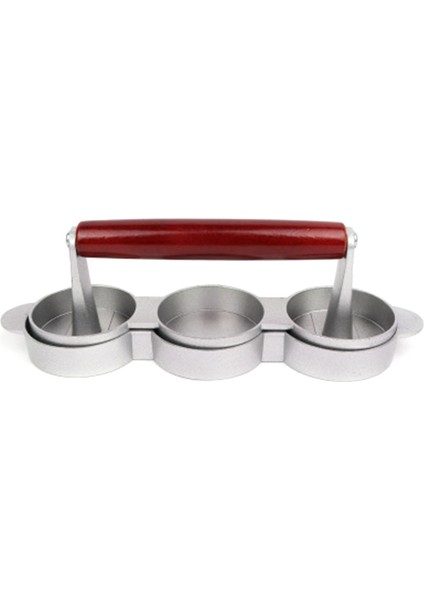 Mini Hamburger Presleri Yapışmaz 3 Yuvalı Küçük Burger Köftesi Basın Üçlü Sığır Burger Makinesi Kalıp Makinesi Et Mutfağı (Yurt Dışından)