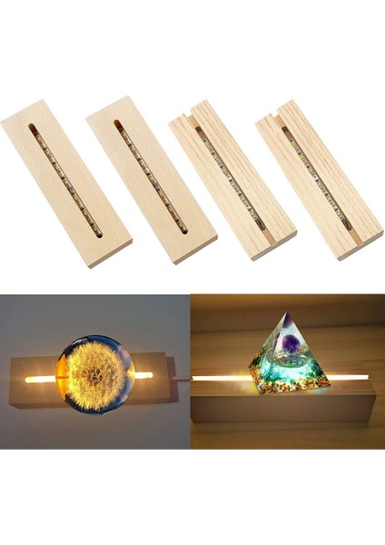 LED Ahşap Teşhir Tabanı, Teşhir Kaidesi, Lazer Kristal Cam Akrilik Için Işık Tabanı Standı (Yurt Dışından)
