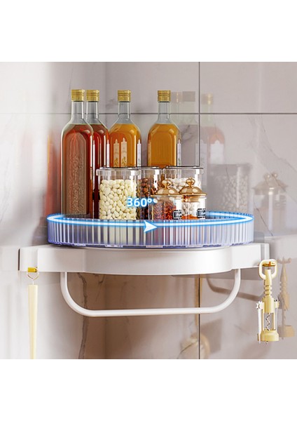 Mutfak Depolama Rafı Dönen Mutfak Düzenleyici Köşe Raf Rafları Baharat Rafları Raflar Mutfak Aksesuarları Beyaz (Yurt Dışından) modelleri