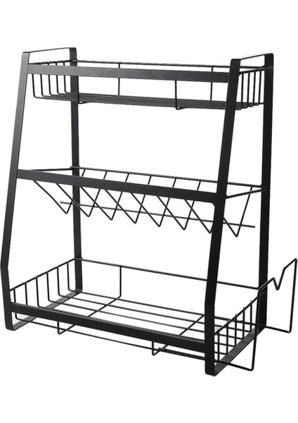 Baharat Rafı Üç Katmanlı Baharat Rafı Tutucu Masa Üstü Organizatör Mutfak Dolabı Için Baharat Rafı (Yurt Dışından)