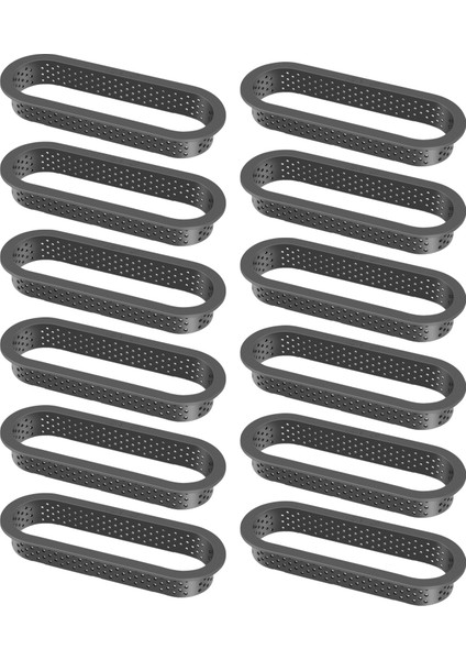 12 Adet Oval Tart Yüzükler Isıya Dayanıklı Delikli Kek Mus Halkası Yapışmaz Bakeware Tart Mini Kek Kalıbı Kek Yüzükleri (Yurt Dışından) modelleri