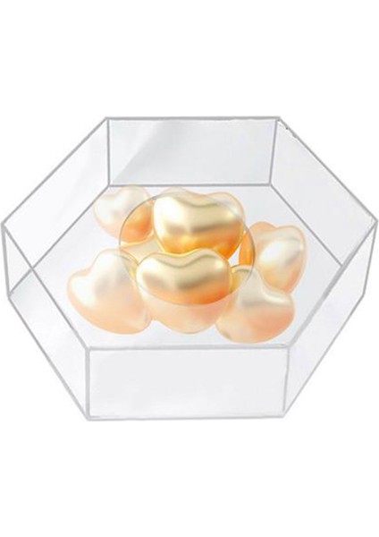 Akrilik Kek Teşhir Panosu Altıgen Kek Tepsisi Dıy Kek Doldurulabilir Kurulu Tabanı Temizle Kek Standı Dekor Araçları 15X15X10CM (Yurt Dışından) modelleri