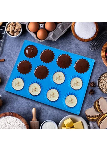 Fıstıklı Fincan Kek Kalıbı, Isırık Boyutu Yağ Için Silikon Mini Tart Tava, Muffin Kek Için Silikon Çikolata Şeker Kalıbı (Yurt Dışından)