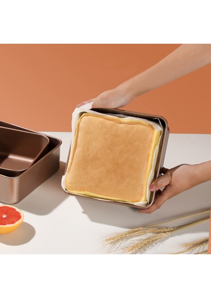 Altın Kare Kek Kalıbı Kalınlaşma Yapışmaz Antik Fırın Tepsisi Kare Derin Pişirme Tavaları Barbekü Ekmek Antik Kek Kalıbı (Yurt Dışından) indirimleri