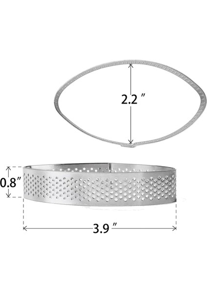 Tekne Şekli ve Üç Köşeli Paslanmaz Çelik Tart Yüzük Kule Kek Kalıbı Delikli Kek Mousse Yüzük (Yurt Dışından)