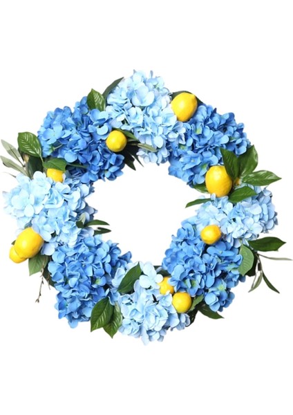 Çiçek Ortanca Limon Çelenk Kapı Dekorasyon Oturma Odası Duvar Süslemeleri Çiçek Ev Dekorasyon Kolye (Yurt Dışından)