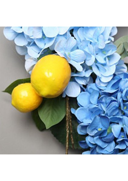 Çiçek Ortanca Limon Çelenk Kapı Dekorasyon Oturma Odası Duvar Süslemeleri Çiçek Ev Dekorasyon Kolye (Yurt Dışından)