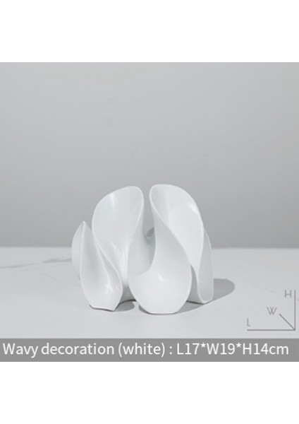 Dalgalı Heykel Reçine Soyut Heykel Minimalist Dekorasyon Benzersiz Süsler Ev Dekor Oturma Odası Yatak Odası Için (Yurt Dışından)