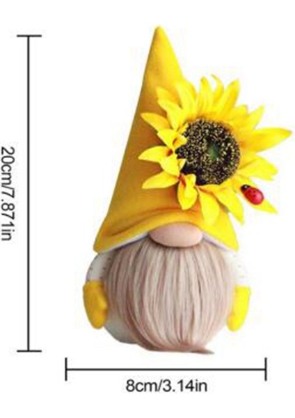 Arı Gnome Bahar Ayçiçeği Bebek Dekor, El Yapımı Bumble Peluş Yüzü Olmayan Bebek Süsleri, Yatak Odası Masaüstü Cüceler Süsler B (Yurt Dışından) fırsatları