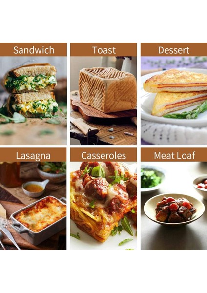 Somun Tava Kapaklı Yapışmaz Ekmek Tost Kalıbı Mini Kare Tost Kutusu Ev Pişirme Için Mükemmel Pişirme Seti 4 Adet (Yurt Dışından)