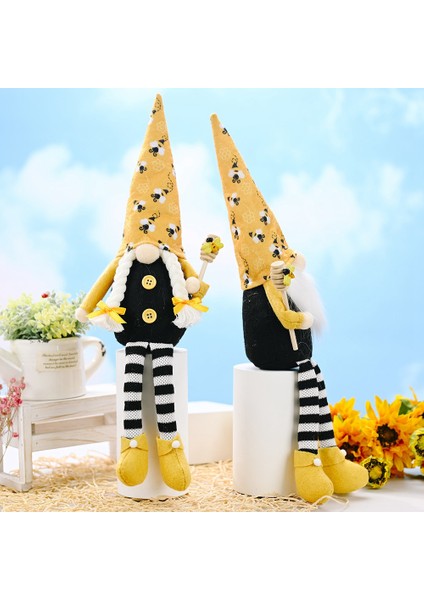 2 Adet Uzun Bacaklar Arı Gnome Iskandinav Tomte Nisse Isveç Yüzü Olmayan Bebek Arı Süs Ev Masaüstü Dekorasyon Için (Yurt Dışından)