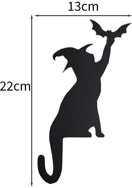 Yarasa Kanadı Kapı Topper ile Cadı Kediler, Kara Kediler Dekor, Cadı Kediler Cadılar Bayramı Kapı Köşe Dekoru, Kediler Kapı Bakıcısı (Yurt Dışından)