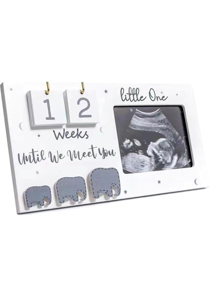 Sonogram Resim Çerçeveleri, Geri Sayım Haftaları Içeren Ultrason Fotoğraf Çerçeveleri, Doğum Bilgisi Için Fil Bakım Odası Dekoru (Yurt Dışından)