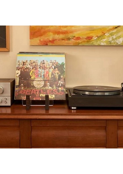 Vinil Kayıt Depolama Tutucu Kapasiteli Akrilik Uçlu Ekran Standı Ahşap Lp Vinil Albüm Masaüstü Rafı (Yurt Dışından) fırsatları