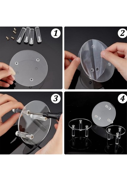 3 Paket Akrilik Takı Kozmetik Ekran Standı Takı Headdress Takı Kozmetik Ekran Standı (Yurt Dışından) fırsatları