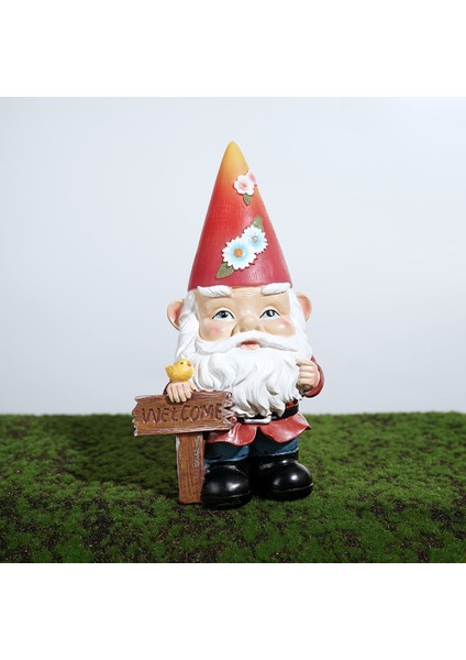 Açık Güneş Gnome Süsler Bahçe Gnome Heykeli Güneş Enerjili Lamba ile Cüce Madenci Reçine Figürler Süsler B (Yurt Dışından)