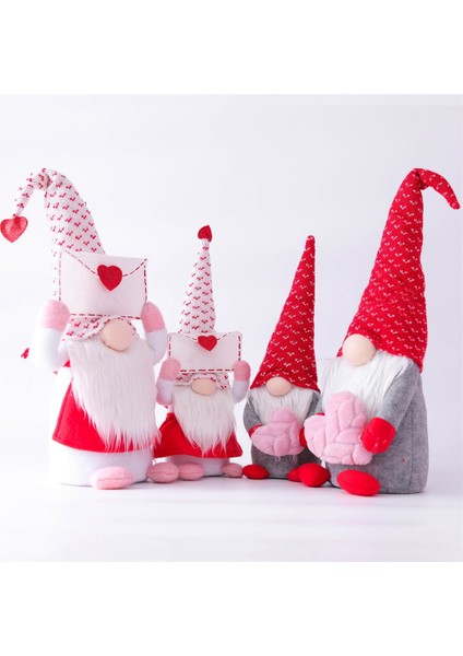 Isveç Tomte Sevgililer Günü Süslemeleri Iskandinav Gnome Tomte Nisse Peluş El Yapımı Zarf Aşk Tatil Malzemeleri-A (Yurt Dışından)