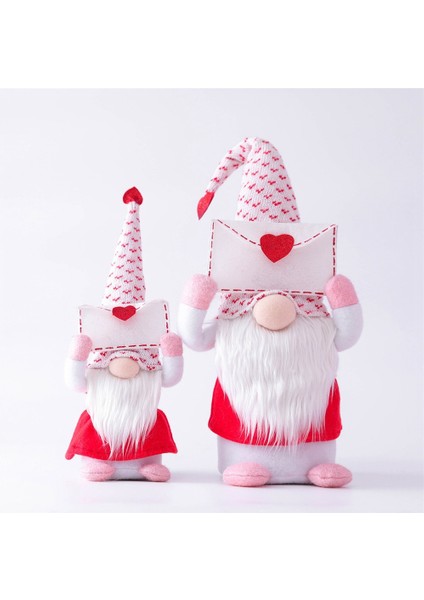 Isveç Tomte Sevgililer Günü Süslemeleri Iskandinav Gnome Tomte Nisse Peluş El Yapımı Zarf Aşk Tatil Malzemeleri-A (Yurt Dışından)