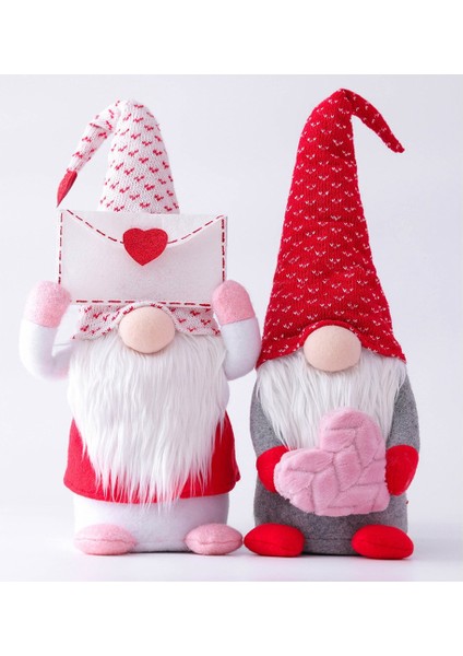 Isveç Tomte Sevgililer Günü Süslemeleri Iskandinav Gnome Tomte Nisse Peluş El Yapımı Zarf Aşk Tatil Malzemeleri-A (Yurt Dışından)