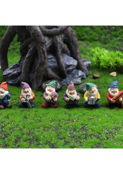 7 Parça Cüceler Peri Reçine Heykelleri Mini Bahçe Heykelleri Dekorasyon Masal Heykeli Tatil Festivali Dekorasyon Için (Yurt Dışından) fırsatları