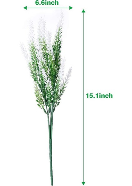 8 Paket Yapay Lavanta Çiçekleri Açık Uv Dayanıklı Çiçekler Solmaz Sahte Plastik Bitkiler Bahçe Klasik Beyaz (Yurt Dışından)