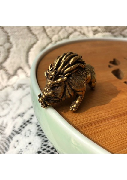 Retro Sıkıntılı El Sanatları Küçük Yaban Domuzu Koleksiyonu Çay Hayvan Bronz Heykel Süsler (Yurt Dışından) modelleri