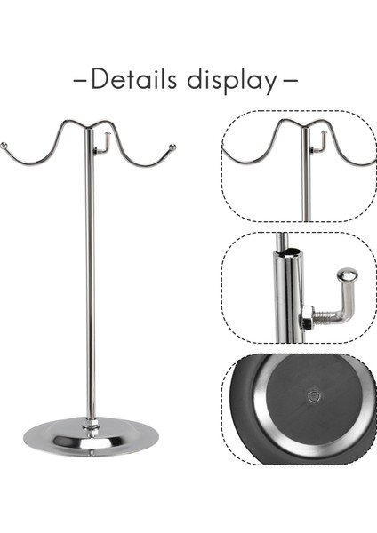 Metal Çanta Rafı Kadın Çanta Ekran Standı Çift Kanca Ayarlanabilir Paslanmaz Çelik Tutucu (Yurt Dışından) indirimleri