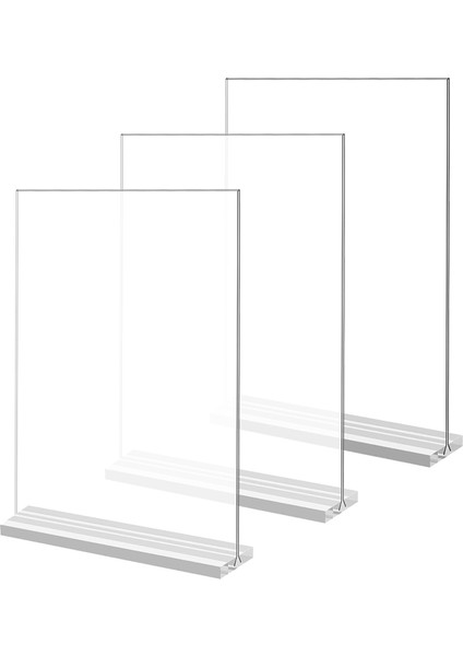 3pack 21X29.7CM Akrilik Tabela Tutucu, Çift Taraflı Dikey Teşhir Standı, Restoranlar, Ofis, Mağaza Için (Yurt Dışından)