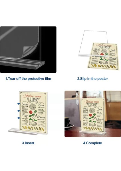 3pack 21X29.7CM Akrilik Tabela Tutucu, Çift Taraflı Dikey Teşhir Standı, Restoranlar, Ofis, Mağaza Için (Yurt Dışından) modelleri