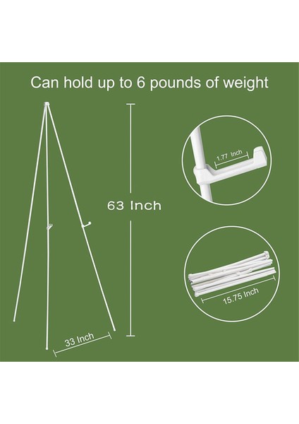 Beyaz Şövale Standı Düğün Tabelası ve POSTERI-63INTALL Şövale Ekran Tutucu-Katlanabilir Taşınabilir Poster Şövale (Yurt Dışından) fiyatları