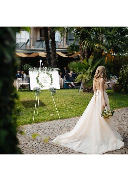 Beyaz Şövale Standı Düğün Tabelası ve POSTERI-63INTALL Şövale Ekran Tutucu-Katlanabilir Taşınabilir Poster Şövale (Yurt Dışından) fırsatları