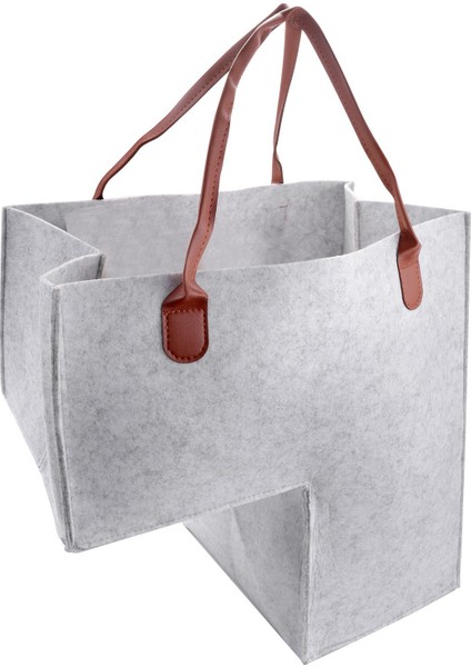 Deri Kulplu Merdiven Sepeti 16 Inç Halı Kaplı Merdivenler Için Iç Destek Organizatör Keçe Katlanabilir Sepet (Gri) (Yurt Dışından) fiyatları