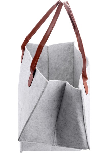 Deri Kulplu Merdiven Sepeti 16 Inç Halı Kaplı Merdivenler Için Iç Destek Organizatör Keçe Katlanabilir Sepet (Gri) (Yurt Dışından) modelleri