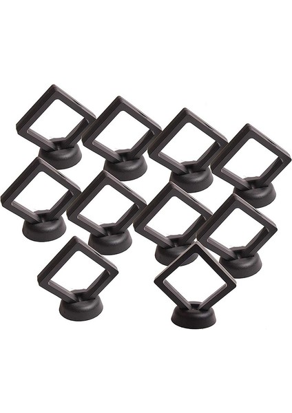 Madeni Para Teşhir Kutusu - 20'li Set 3D Yüzer Çerçeve Ekran Tutucu, Standlı, Aa Madalyonlar, Takı, Siyah, 2,75 x 2,75 x 0,75 Inç (Yurt Dışından)