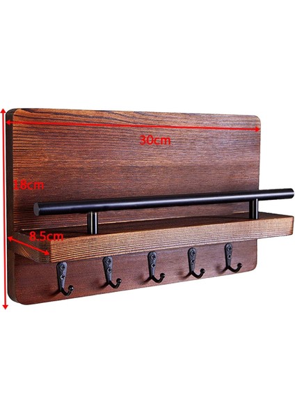 Duvar Için Anahtar ve Posta Tutucu, Raflı Duvar Anahtarlık, Kancalı Ahşap Duvar Rafı, Duvara Montaj Için Posta Düzenleyici (Yurt Dışından) fiyatları