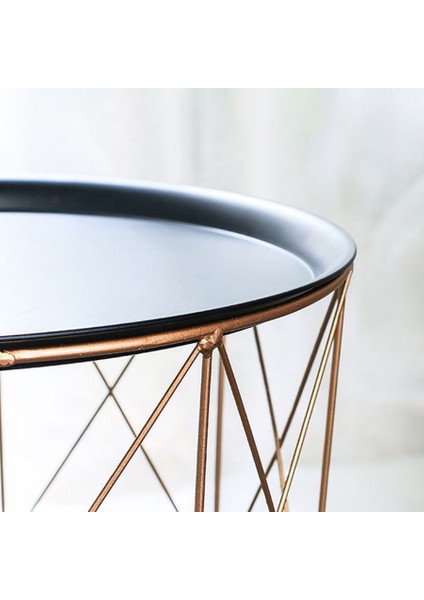 Modern Altın Yuvarlak Tel Metal Saklama Sepeti Yan Sehpa (Yurt Dışından) modelleri
